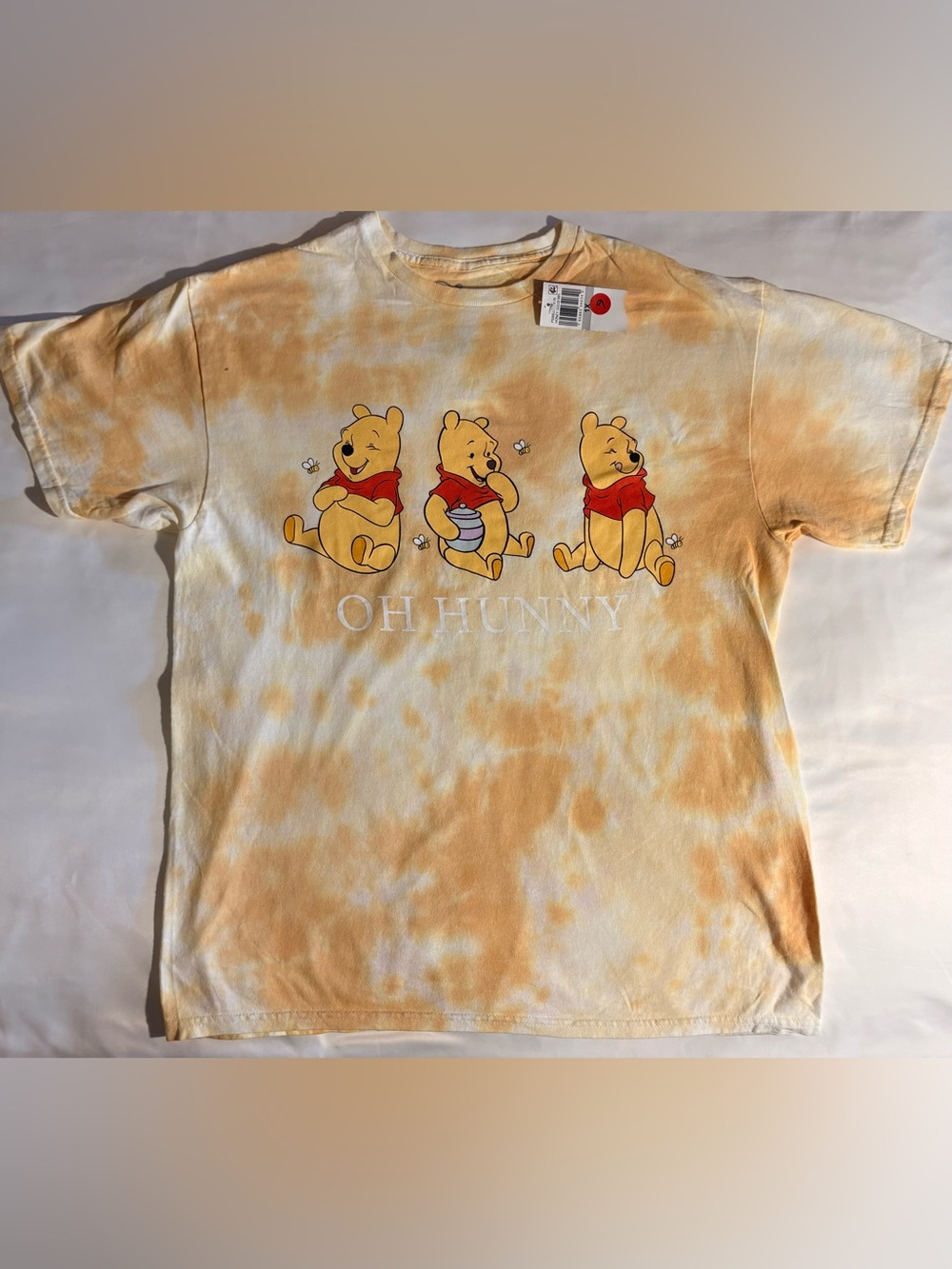 Love Tribe Oh Hunny Winnie the Pooh Crew Neck Tie Dye Women's 1X T-Shirt NWT